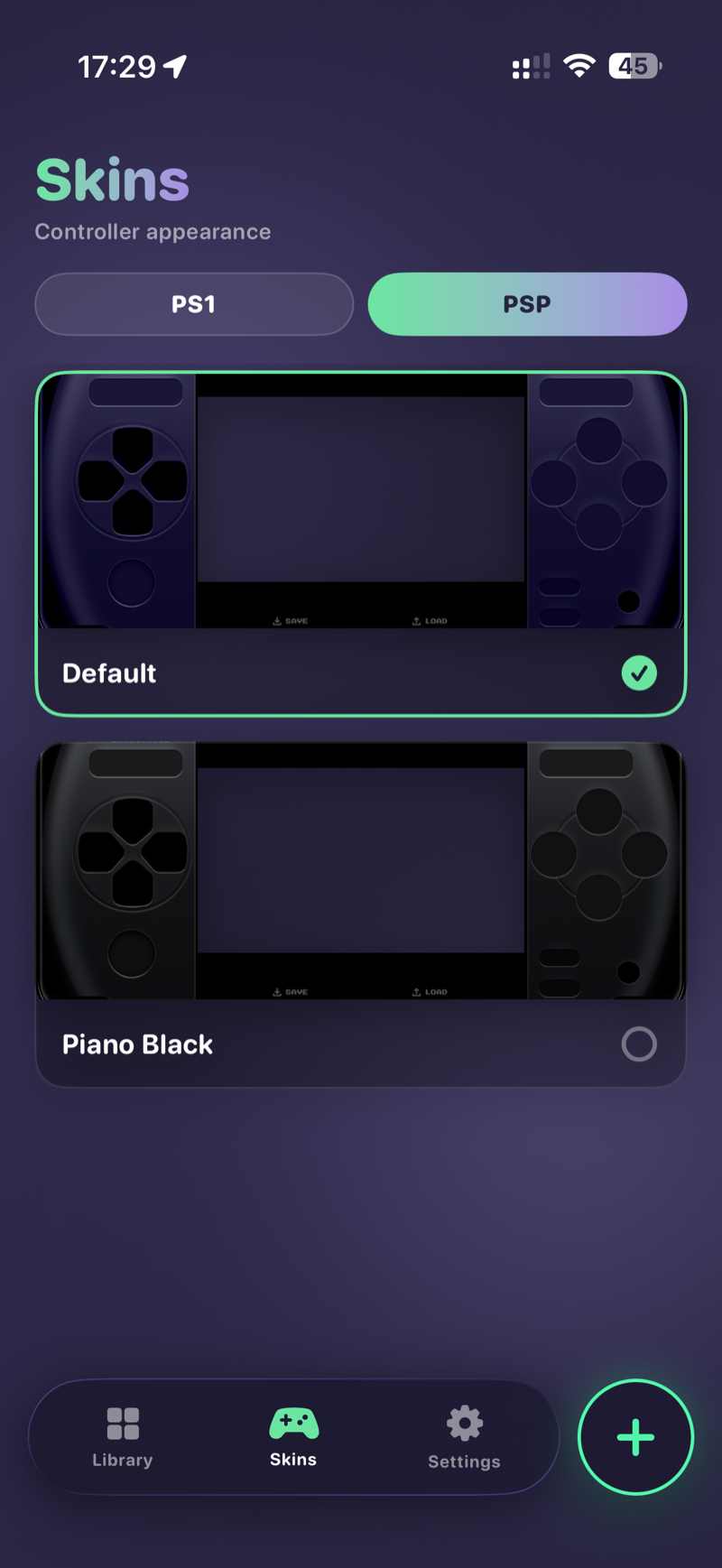 EMUspace controller skins picker